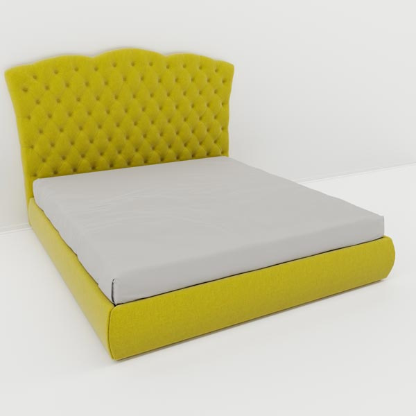 Кровать Мягкая кровать Барселона Yellow 