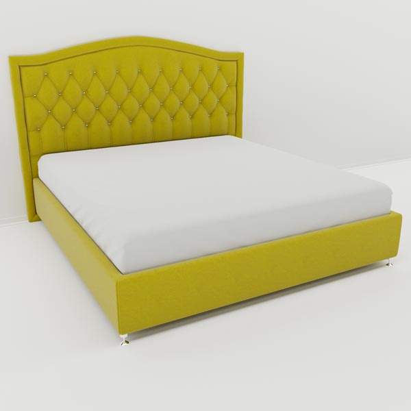 Кровать Мягкая кровать Флоренция Yellow 
