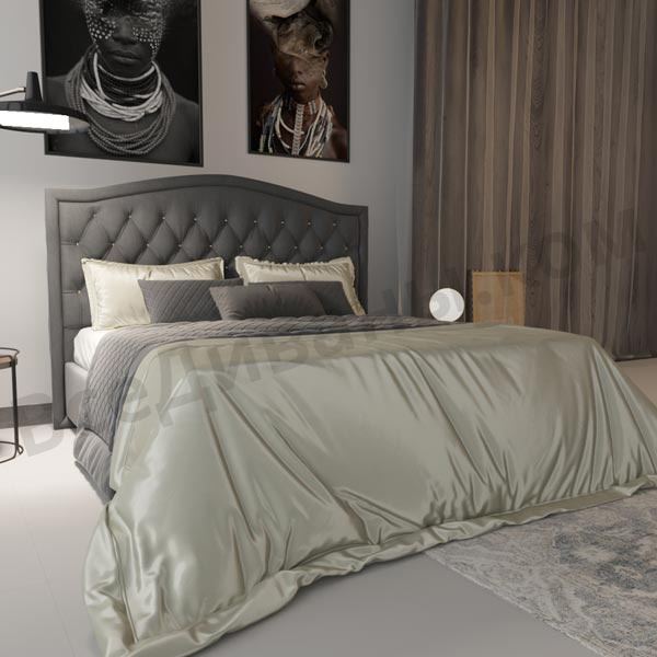 Кровать Мягкая кровать Флоренция Шагги Графит 